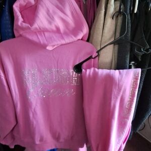 Victoria's Secret Sleigh Glamour Pink Kids Hoodie